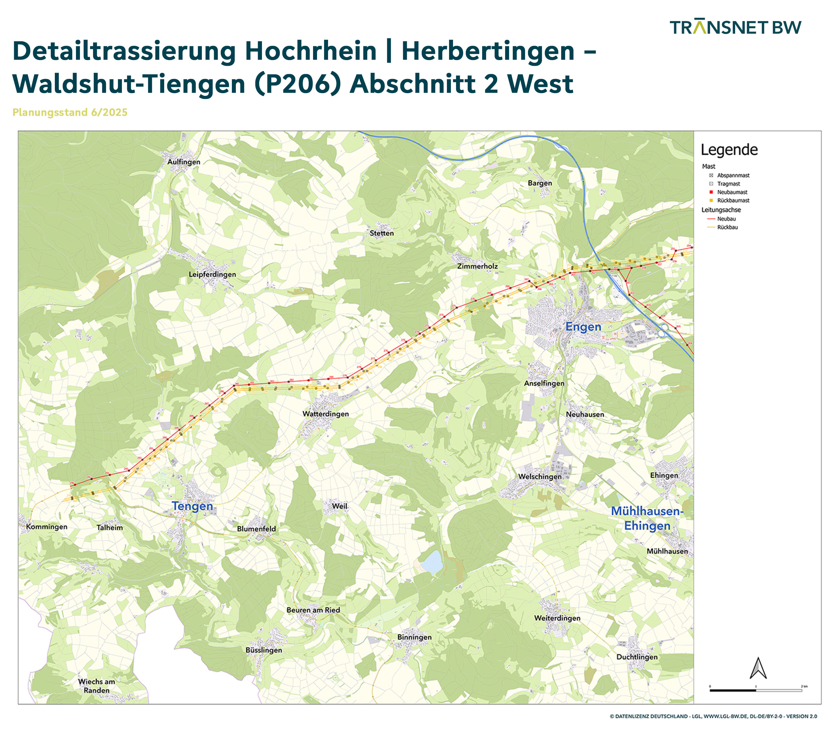Detailtrassierung Hochrhein | Herbertingen - Waldshut-Tiengen (P206) Abschnitt 2 West