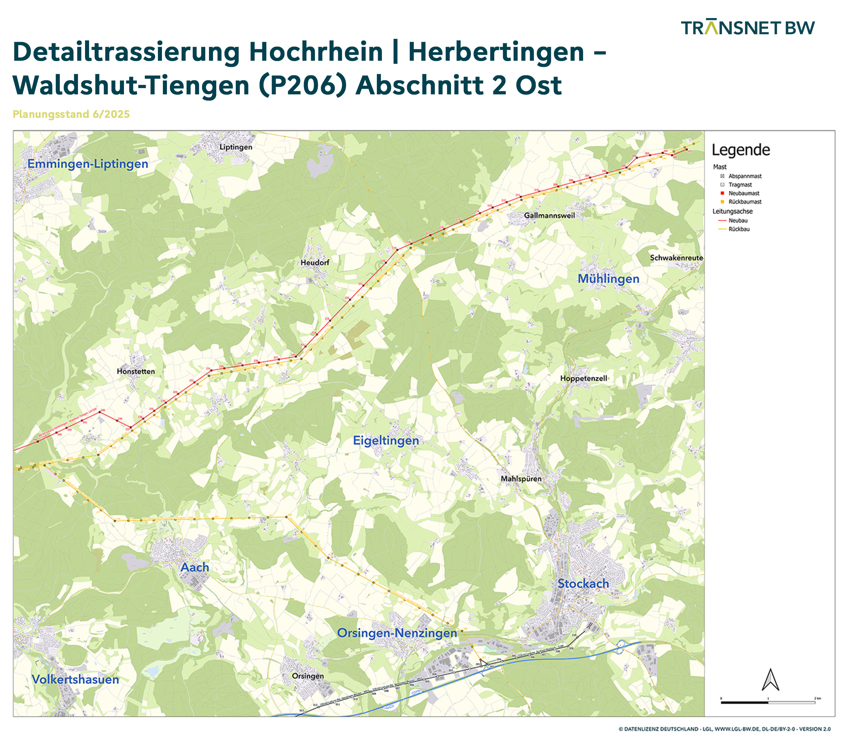 Detailtrassierung Hochrhein | Herbertingen - Waldshut-Tiengen (P206) Abschnitt 2 Ost